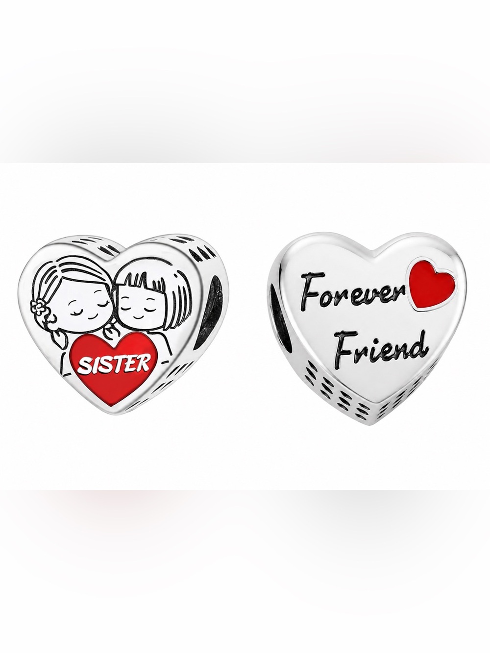 925 Sister Forever Friend Heart- Charm Brand New